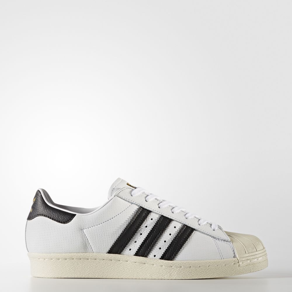 Adidas Superstar 80s - Originals ανδρικα - Ασπρα/Μαυρα,Μέγεθος: EU 36 – 54 2/3 (524MLNBZ)